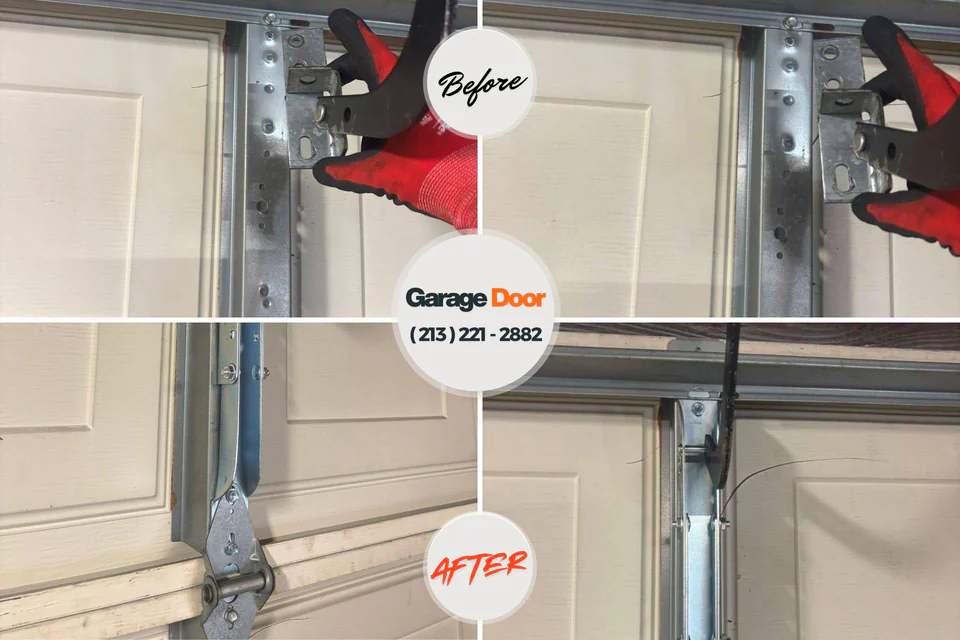Before and after: garage door repair New Castle, PA